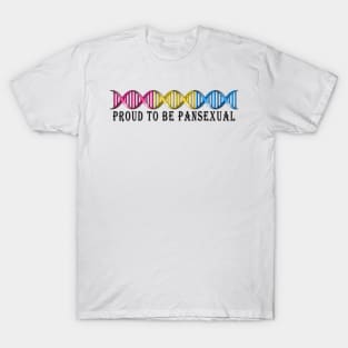 Pansexual Pride Flag Colored DNA Strand T-Shirt
